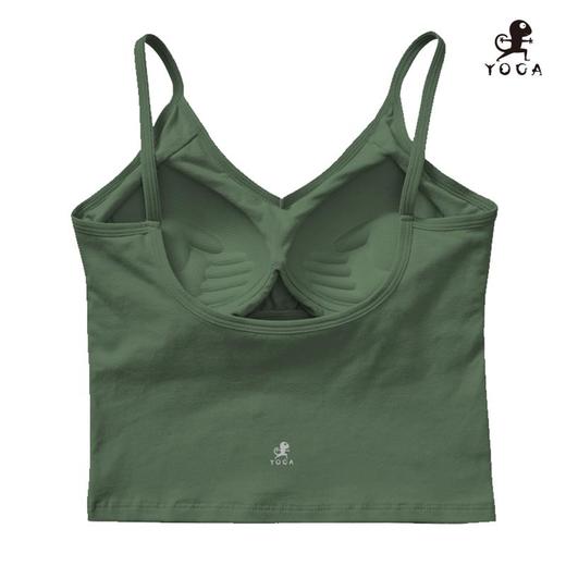 壁虎瑜伽【2108SY066】纯棉大U美背背心（一体式胸垫）【七十二小时发货】 商品图4