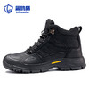 蓝鸥盾劳保鞋男防砸防刺高帮四季款钢包头黑色耐脏防水 商品缩略图2