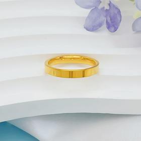 【限时克减150元】足金999.9 实心固口戒指镜面金圈戒(AIJZ00133)（预售产品下单后不退款不退货不换货不补差价（预售产品下单后不退款不退货不换货不补差价