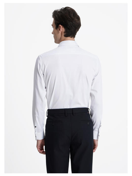 callisto白色粘纤混纺长袖衬衫 商品图4