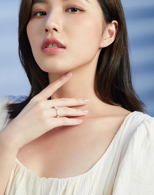 Winy925纯银小圆满珍珠戒指送女友闺蜜节日生日礼物 商品图8