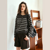 OLrain欧芮儿法式条纹撞色针织衫女秋季2024新款圆领通勤上衣 商品缩略图3