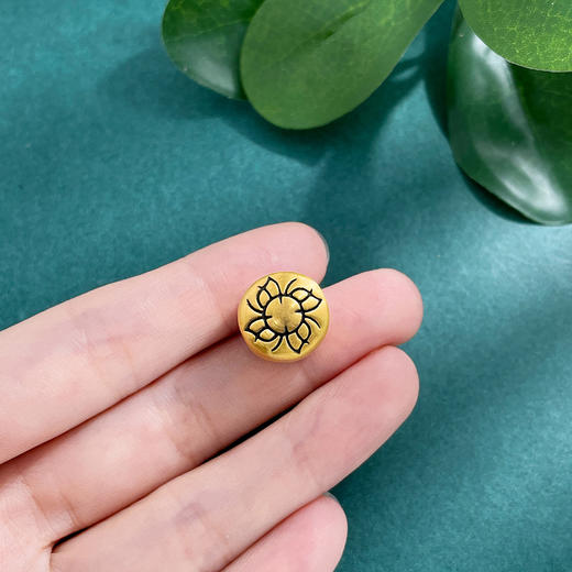 【限时7.5折】【定价黄金】足金 #电黑金 3D硬金电黑金手串配件权利图纹Diy手串配件(V3DSC00403)（预售产品下单后不退款不退货不换货不补差价） 商品图2