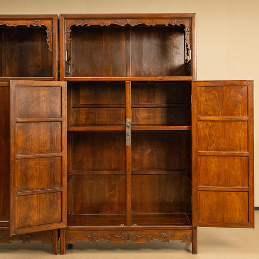 二十世纪 红木券口带围栏万历柜（一对） 商品图3