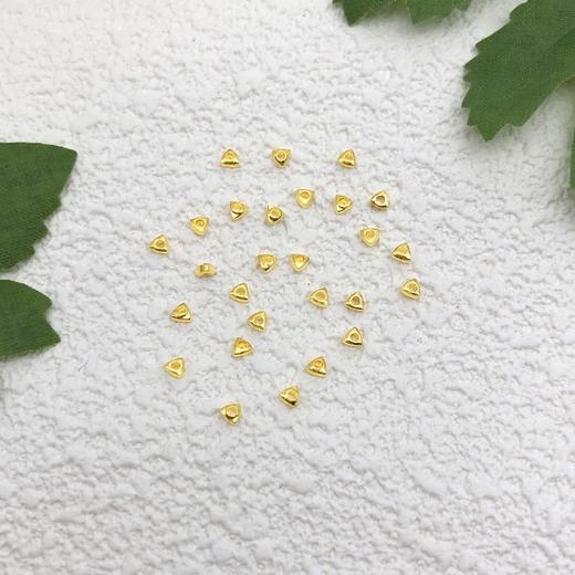 【限时克减150元】足金999 【无字印】古法散珠实心金圈隔片Diy几何三角手串配件27粒/件(AKGFSC00426)补差价）预售产品下单后不退款不退货不换货不补差价 商品图1