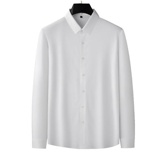 【高弹】【封口款】【新款DDA】大依优型大码男装高弹长袖衬衫商务休闲上衣加肥加大胖子舒适打底 商品图3