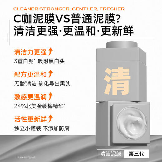 C咖 金缕梅泥膜7g*5罐白泥精华清洁毛孔补水保湿去黑头 100013695121 商品图0