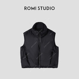 ROMI STUDIO “温暖如初” 90%鹅绒哑光感龟背立领无袖马甲441Y2010
