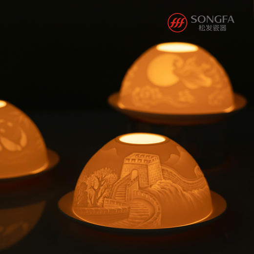 光影流年瓷雕烛台 商品图0