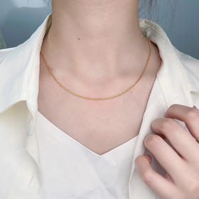 【限时克减128元】足金999.9 【精品】不可调节万字链项链(XL00383)补差价）补差价）预售产品下单后不退款不退货不换货不补差价