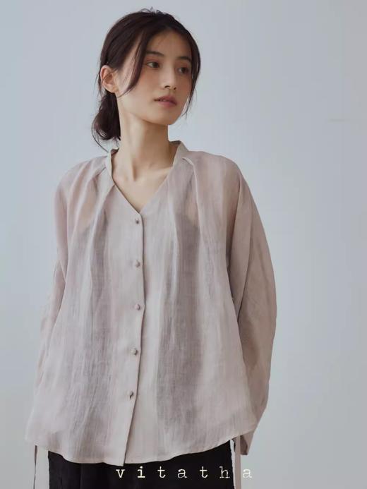 Vitatha番塔塔/23SS-TX25/领口打褶衬衫 商品图0
