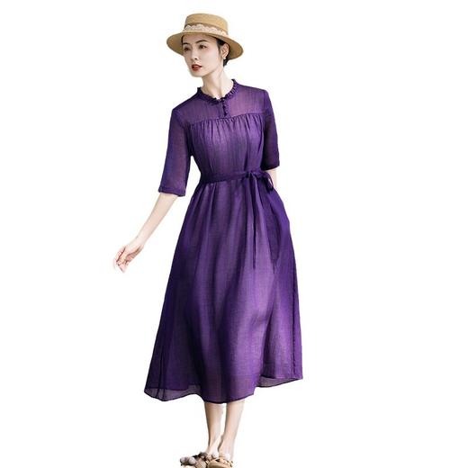 新中式棉麻女装苎麻连衣裙TT96163 商品图4