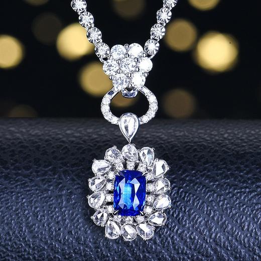 2.09ct 6.64g 蓝宝石戒指吊坠 商品图3