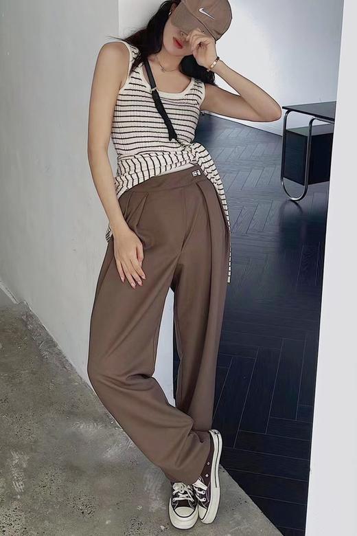 LNNNS 米棕色条纹针织两件套 13486 商品图2