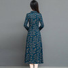 时尚气质连衣裙，翻领印花裙,中长款A字裙QYM-KED-H1318-Y 商品缩略图2
