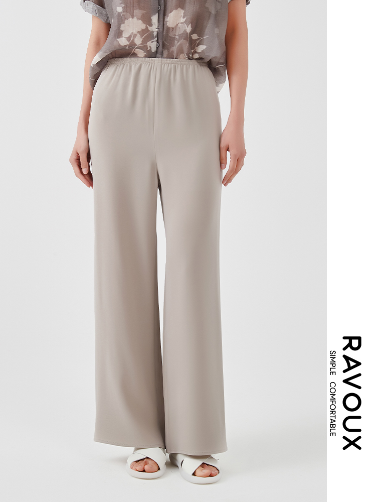 262169909简约腰头轻薄阔腿裤