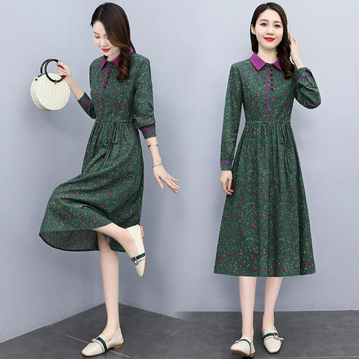时尚简约大气优雅收腰显瘦，休闲修身百搭连衣裙HR-XBL2202 商品图2