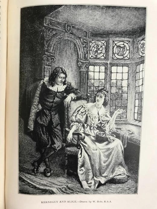 工坊特装本！1901年 司各特《伍德斯托克》 10幅插图 全真皮精装32开 商品图10