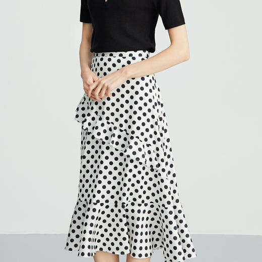 EITIE爱特爱时尚高腰显瘦波点a字半身裙夏季新款B2406326 商品图3