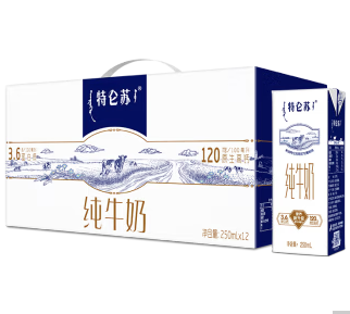 蒙牛特仑苏纯牛奶250ml*12支