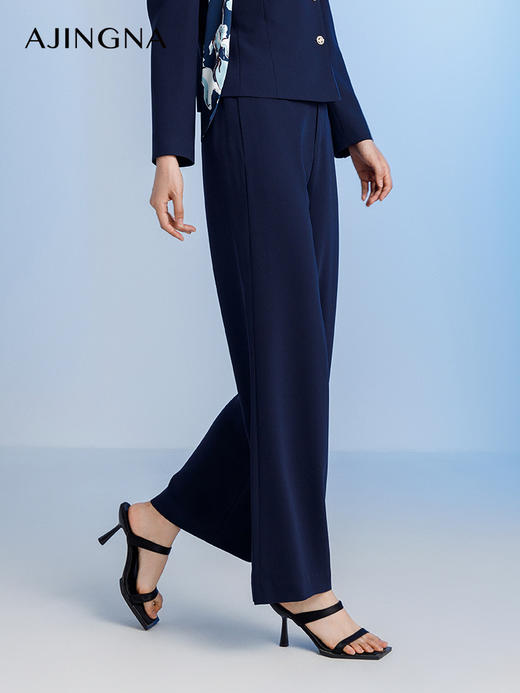 【商场同款】阿菁娜2024秋季新款百搭经典直筒长裤A29Q110056 商品图2