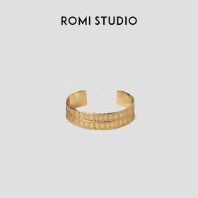 ROMI STUDIO 铜合金珐琅手镯 法式优雅”电镀开口环装手镯24SSS266