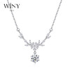 Winy925纯银一克拉繁花项链送女友闺蜜节日生日礼物 商品缩略图5