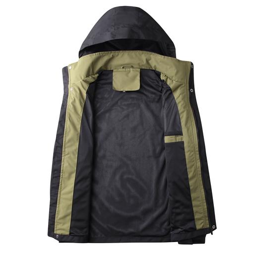 【新款DK】大依优型大码男装连帽夹克加肥加大休闲夹克胖子宽松防风外套上衣 商品图4