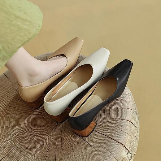 【预售5天】中跟单鞋女鞋子淑女质感皮鞋秋季职场工作鞋NJMK&K161 商品图3