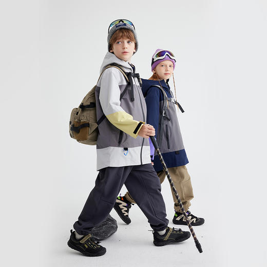 fx-【软壳三合一系列】儿童户外山系连帽拼色外套 PQWT2413 商品图1