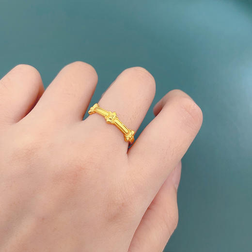 【限时克减150元】足金999 5G黄金固口戒指鸢尾花花卉圈戒固口圈戒(AG5GJZ00252)（预售产品下单后不退款不退货不换货不补差价）（预售产品下单后不退款不退货不换货不补差价） 商品图2
