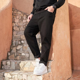 【新款DMH】大依优型大码牛仔裤加肥加大宽松男士卫裤胖子300斤显瘦潮流运动