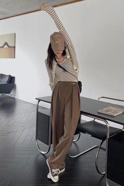 LNNNS 米棕色条纹针织两件套 13486 商品图6