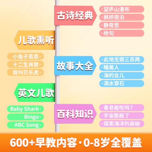 【曼龙严选】贝乐虎G51熏听机熏听中英文儿歌百科国学语文启蒙早教故事机 商品图5