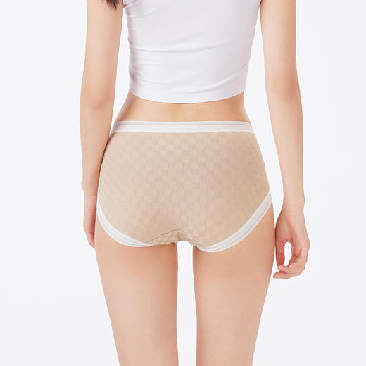 都市丽人内裤舒肤棉平角裤RC泡格提花拉架女士内裤LKT5K4 商品图3