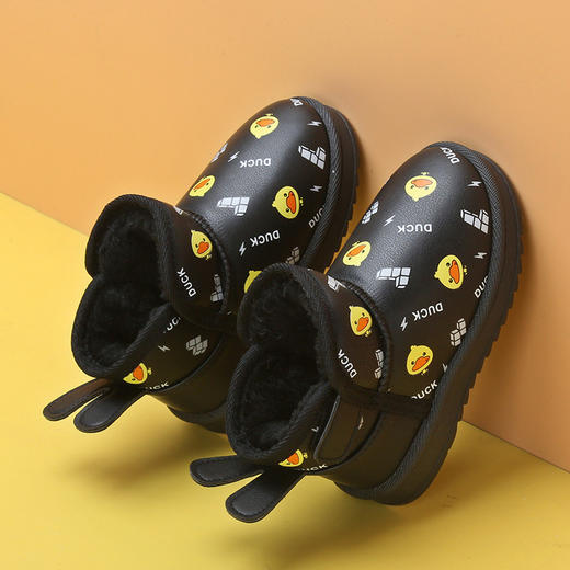 【贴心加绒 带来温暖~】冬季新款 儿童雪地靴 男童防水加厚宝宝棉鞋 软底女童加绒保暖童棉靴-QQ 商品图4