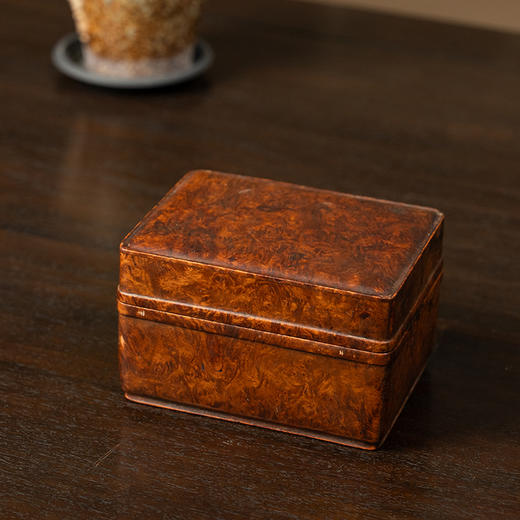 清 瘿木方形盖盒 商品图1