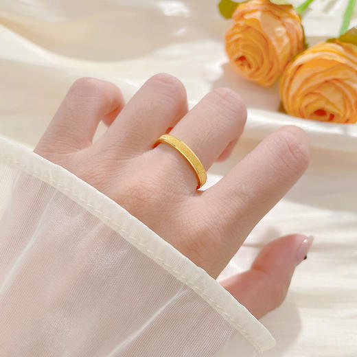 【限时克减150元】足金999.9 #固口戒指 【精品】实心三生三生圈戒固口圈戒（面宽约2.6-3.0mm)(JZ00960)（预售产品下单后不退款不退货不换货不补差价 商品图0