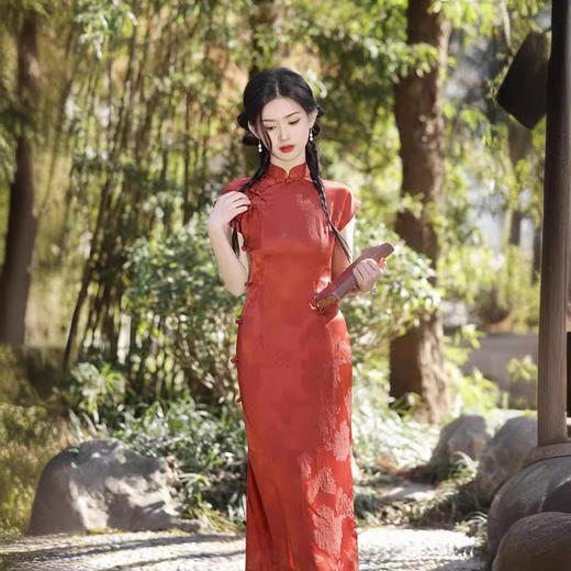 文艺复古高端气质，新中式改良旗袍YG-2422 商品图2