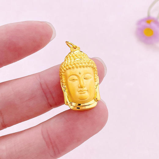 【限时克减150元】足金999 【精品】空心天赐鸿福佛头吊坠佛佑平安吊坠（不含链）(AUDZ00001-5)（预售产品下单后不退款不退货不换货不补差价） 商品图3