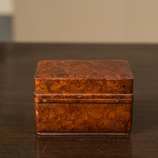 清 瘿木方形盖盒 商品图0