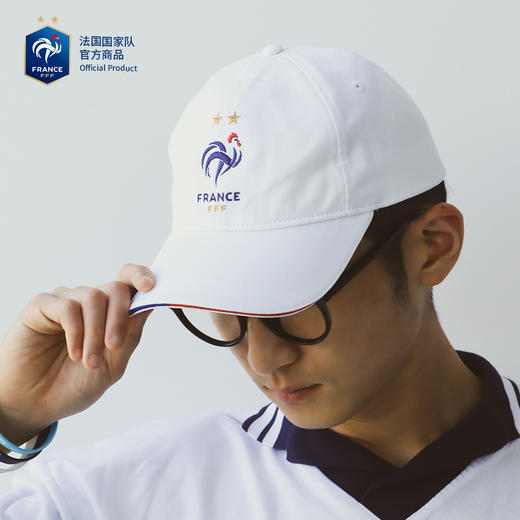 【官方正版】法国国家队丨白色棒球帽球迷队徽刺绣款鸭舌帽百搭周边 商品图2