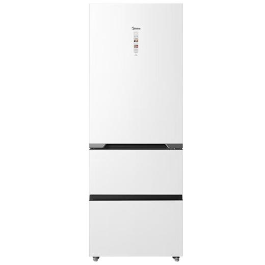 美的（Midea）60cm薄系列400升意式多门三门超薄可嵌入家用智能电冰箱BCD-400WUTGPZM(E)玉霜白 商品图1