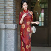 HQ-328高端旗袍新中式女高级感2024新款秋季七分袖改良国风连衣裙女长款 商品缩略图2