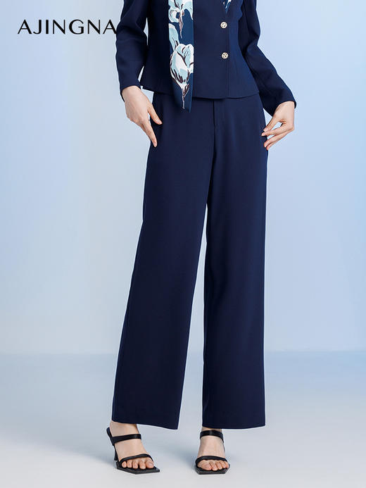 【商场同款】阿菁娜2024秋季新款百搭经典直筒长裤A29Q110056 商品图3