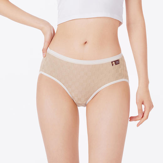 都市丽人内裤舒肤棉三角裤RC泡格提花拉架女士内裤LKT5H5 商品图1