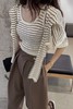 LNNNS 米棕色条纹针织两件套 13486 商品缩略图3