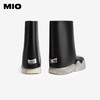 MIO米奥撞色设计时尚百搭圆头烟筒靴显瘦中筒靴女M245733163 商品缩略图3