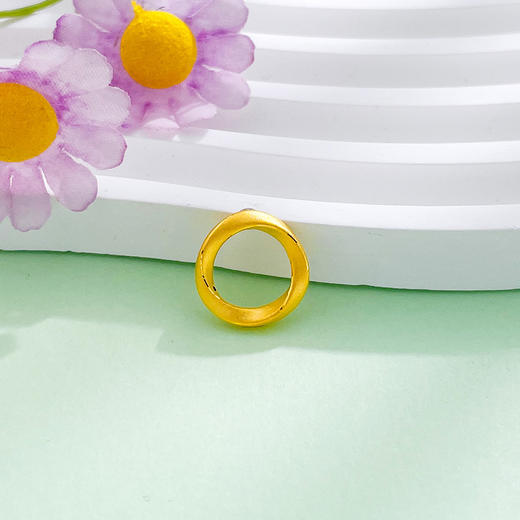 【限时7.5折】【定价黄金】足金 #莫比乌斯 #【精品】3D硬金空心莫比乌斯环手串配件(AU3DSC00001)（预售产品下单后不退款不退货不换货不补差价） 商品图0