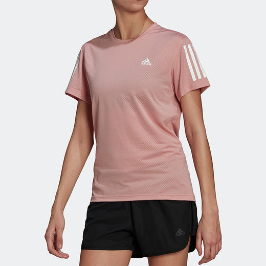 5折【自营】adidas/阿迪达斯  夏季女子运动休闲透气短袖T恤 HD0641 商品图0